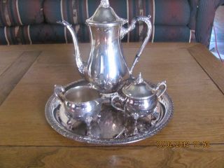 Silver Plated Tea Set 5 Pieces photo