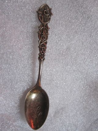 Souvenir Sterling Silver Salt/sugar Spoon Pattern 1892 photo