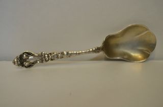 Unger Brothers Silver Sterling Sugar Spoon - Douvaine Pattern,  No Monogram,  Devil photo