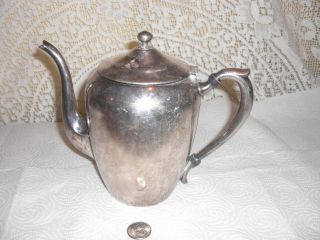 Vintage Old Silver Plate Teapot Fb Rogers Silver Co 1883 799 With Crown photo