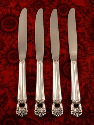 1847 Rogers Eternally Yours Set 4 Dinner Knives Vintage 1941 Silver Plate photo