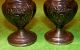 B - P English Vintage Pewter (?) Salt And Peper Shakers Cone Shaped Tops With Flor Other photo 1