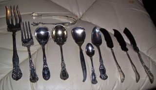 Wm.  Rogers Silver Plate Flatware.  11 Assorted Pieces. photo