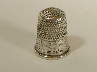 1914 Sterling Silver Thimble photo