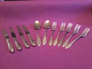 Set Of 10 Antique Silverplate Wm Rogers (rogers) photo