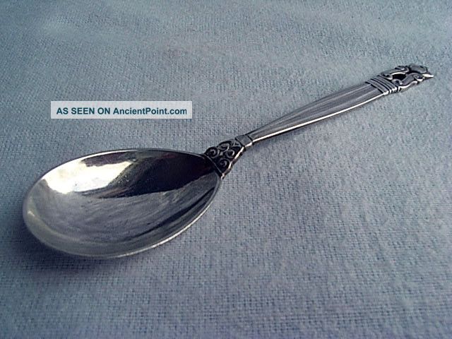 Georg Jensen Stirling Silver Small Serving Spoon - Acorn Pattern Other photo