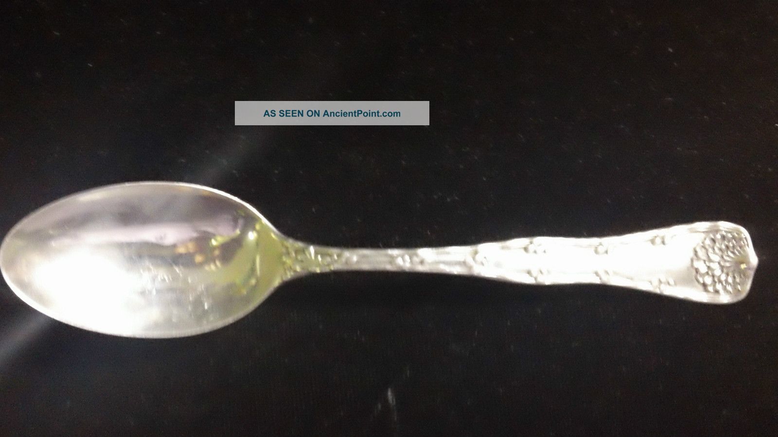 Antique Tiffany & Co Outstanding Sterling Silver Tea Spoon Wave Edge Pat.  1884 Tiffany photo
