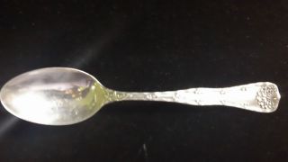 Antique Tiffany & Co Outstanding Sterling Silver Tea Spoon Wave Edge Pat.  1884 photo