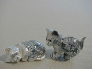 2 Christofle Air France Concord Silver Plate Filigree Cats photo