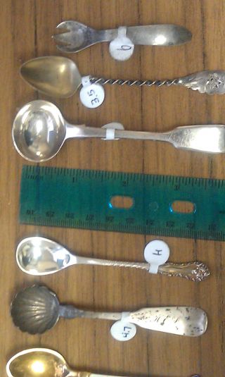Sterling Silver Vintage Lot Not Scrap Of 6 Baby Spoons photo