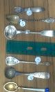Sterling Silver Vintage Lot Not Scrap Of 6 Baby Spoons Mixed Lots photo 2