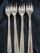 Victor S Co.  A1 Is Silverplate Olive Pickle Relish Fork 4 Pieces International/1847 Rogers photo 2