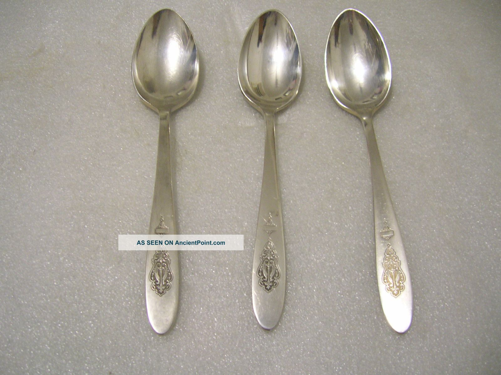 Community Plate Bird Of Paradise Pattern 3 Oval Soup Spoons 1923 Oneida/Wm. A. Rogers photo