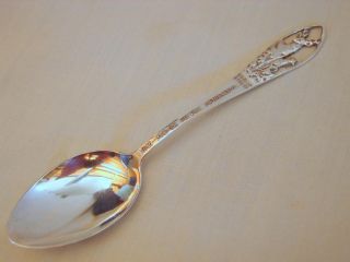 Old Jackson Hole,  Wyoming Family Groupe 5 - 1/2in Sterling Silver Souvenir Spoon photo