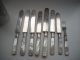 Antique Mother Of Pearl Handle Sterling Collar Bread Knives 1 Fork Knife Old Other photo 4