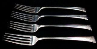 Vintage Sterling International Serenity Forks (4) 1940 (a) 7 1/4 