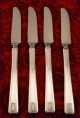 4 Community Noblesse Hh Bolster Grille Knives Vintage 1930 Deco Silver Plate Oneida/Wm. A. Rogers photo 1