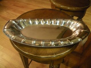 Antique Oval Silverplated Bread Tray Plate,  Reed & Barton photo