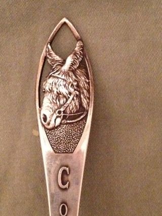 Vintage Sterling Silver Colorado Horse Souvenir Spoon Fresh To The Market L@@k photo