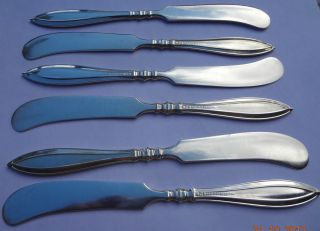 6 Portsmouth By Gorham Sterling Silver Knives 144.  6 Grams photo