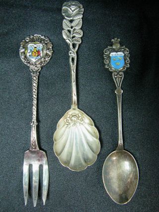 Cape Town Fork,  Mystery?,  Sweden,  Souvenir Spoons Great Vintage Condition photo