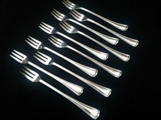 Silver Seafood And Coctail Forks By Wm A.  Rogers.  From 1908.  Set Of 10 photo