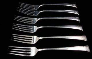 Vintage Sterling International Serenity Forks (6) 1940 (b) 7 1/4 