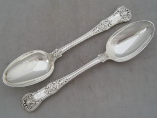 2 Williamiv Quality Queens Pattern 1831 Heavy Gauge Silver Serving Spoons 214g photo