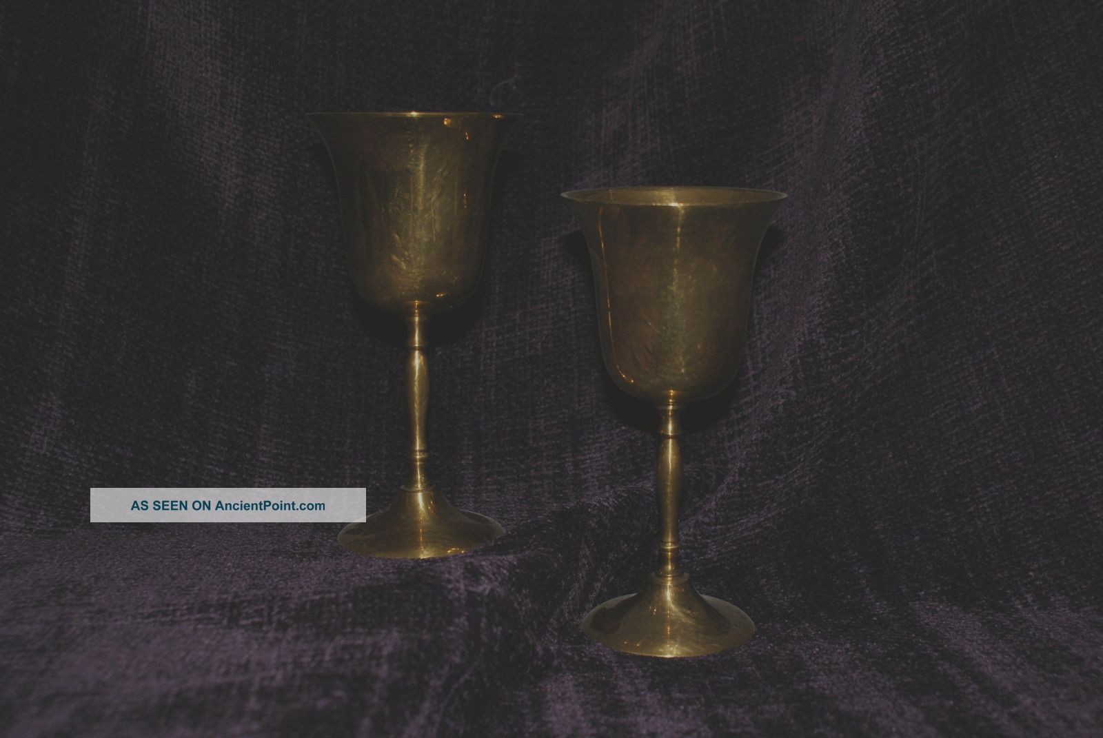 Pair Of Bronze Plated,  With Silver Lined Insides Cups & Goblets photo