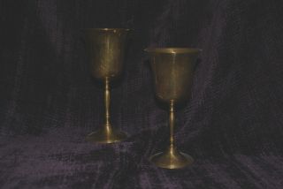 Pair Of Bronze Plated,  With Silver Lined Insides photo