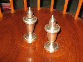 Duchin Creation Sterling Silver Salt And Pepper Shakers.  Weighted photo