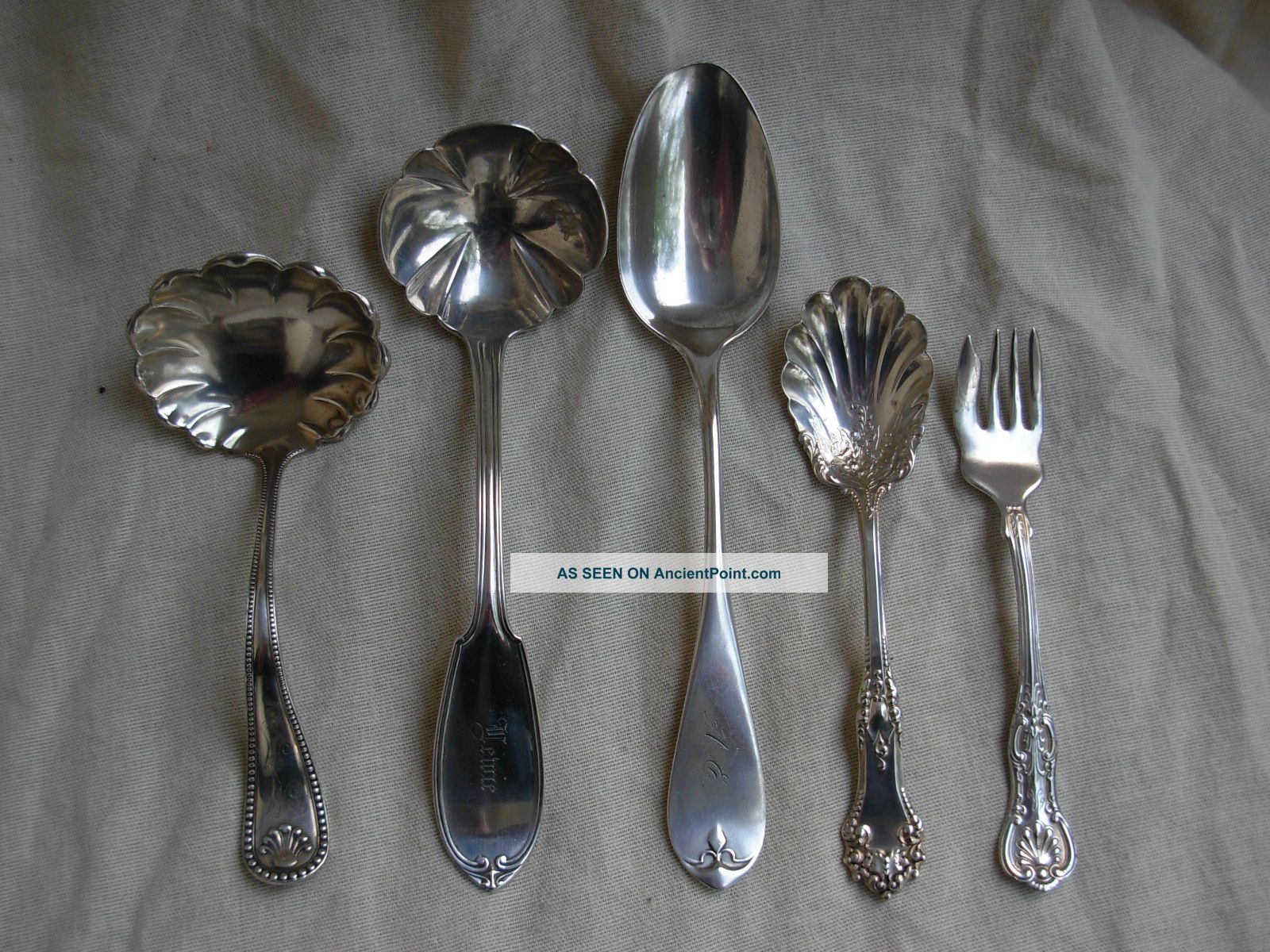 Sterling Silver,  Coin,  Flatware Lot,  5 Pieces,  210 Gr. Mixed Lots photo