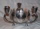 Silverplate Frog Inset Candle Holder Antique Flower Petal Fbr Italy Ep Brass Candlesticks & Candelabra photo 5