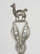 Antique Coin Silver Llama,  Alpacca,  Or Camel Filigree Souvenir Spoon Souvenir Spoons photo 1