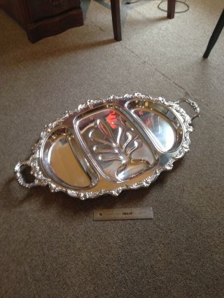 Large Poole Sliverplated Platter photo
