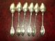 6 Piece Set Of Spoons - Marked Vk With Cross On Back Of Bowl Other photo 1