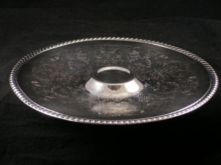 (eagle) Wm Rogers (star) Silver Sandwich Plate Serving Tray 866 Gadroon Border photo