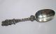Large Antique Silver Metal Spoon 1800s Commemorative Repousse 75 Grams Souvenir Spoons photo 1
