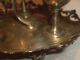Old Silver Plated Breakfast Stand With 4 Eggcups & Spoons Platters & Trays photo 2