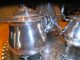 Vtg.  Sheridan Silver On Copper Footed Fancy Tea Pot Set Tea/Coffee Pots & Sets photo 2