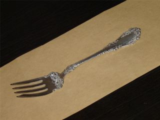 1847 Rogers Bros.  Berkshire Silverplate Medium Solid Cold Meat Serving Fork Guc photo