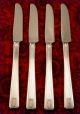 4 Community Noblesse Hh Grille Knives Vintage 1930 Art Deco Oneida Silver Plate Oneida/Wm. A. Rogers photo 1