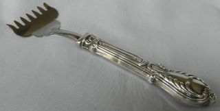 Vintage Sterling Silver Sardine Serving Fork - Stainless Blade photo