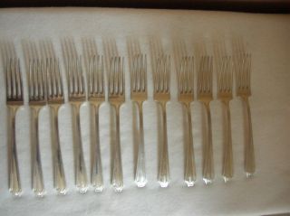 Gorham King Albert Set Of 12 Forks - No Monograms - Sterling photo