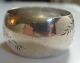 Antique 1909 Sterling Bright Cut Etched Alice Napkin Ring Napkin Rings & Clips photo 3