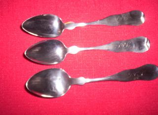 3 Rare T.  P.  Emerson Silver Spoons 2 - 5.  75 