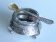 Russian Vintage Silver Pl.  Salt Cellar With Spoon Russia photo 2