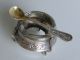 Russian Vintage Silver Pl.  Salt Cellar With Spoon Russia photo 6