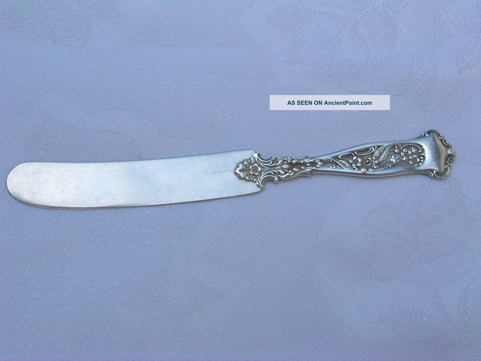 Antique Whiting Sterling Silver Butter Knife - Dresden C.  1896 Gorham, Whiting photo