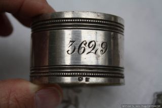 Vintage French Silver Military Napkin Ring photo